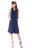 Maegan Crop Top Romper In Navy - Mint Ooak - One-piece, Romper, Mint Ooak Label - 1