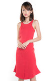Jannas Flute Hem Split Midi In Chilli - Mint Ooak - Dress - 2