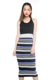 Ally-Stripes Knitted Midi