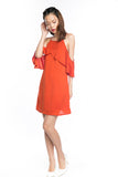 Angie Flutter 2 way Dress in Burnt Orange