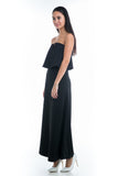 Alicia Ruffle Bustier Maxi in Black - Mint Ooak - Dress - 4