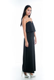 Alicia Ruffle Bustier Maxi in Black - Mint Ooak - Dress - 6