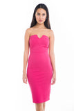 Katie Bustier Midi Dress in Pink - Mint Ooak - Dress - 2