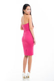 Katie Bustier Midi Dress in Pink - Mint Ooak - Dress - 5