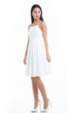 Vivienne Embossed Stripes Midi in white - Mint Ooak - Dress - 3