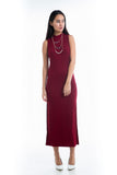 Tya High Neck Knit Maxi in Wine - Mint Ooak - Dress - 2