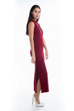 Tya High Neck Knit Maxi in Wine - Mint Ooak - Dress - 3