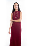 Tya High Neck Knit Maxi in Wine - Mint Ooak - Dress - 4