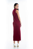 Tya High Neck Knit Maxi in Wine - Mint Ooak - Dress - 5