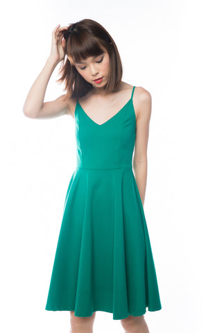 Ella Spag Midi in Green - Mint Ooak - Dress - 1
