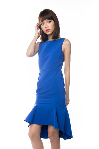 Olivia Mermaid Dip Hem In Blue - Mint Ooak - Dress - 1