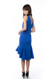 Olivia Mermaid Dip Hem In Blue - Mint Ooak - Dress - 7