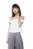 Audrey Bardot Top in White - Mint Ooak - Top - 4