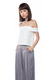 Audrey Bardot Top in White - Mint Ooak - Top - 5