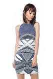 Hailey Abstract Digital Print Dress - Mint Ooak - Dress - 1