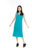 Erin Reversible Midi Dress in Navy