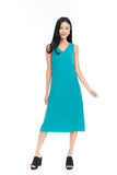 Erin Reversible Midi Dress in Navy