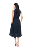 Harley Shirt Dip Hem Midi in Navy