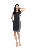 Brielle Colour Block shift in Navy