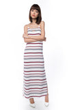 Clara Nautical Stripe Maxi in White - Mint Ooak - Dress - 2
