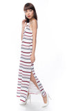 Clara Nautical Stripe Maxi in White - Mint Ooak - Dress - 3