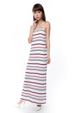 Clara Nautical Stripe Maxi in White - Mint Ooak - Dress - 4