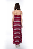 Clara Nautical Stripe Maxi in Maroon - Mint Ooak - Dress - 6