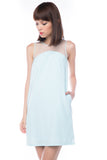 Grace Mesh Top Pocket Shift in Mint - Mint Ooak - Dress - 1