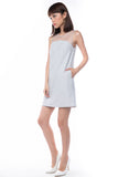 Grace Mesh Top Pocket Shift in Grey - Mint Ooak - Dress - 3