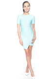 Evon Quilted Cross over dress in Mint - Mint Ooak - Dress - 4