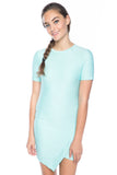 Evon Quilted Cross over dress in Mint - Mint Ooak - Dress - 5