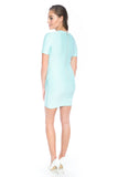 Evon Quilted Cross over dress in Mint - Mint Ooak - Dress - 7