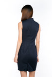 Raye Cheongsam Tulip Dress in Navy