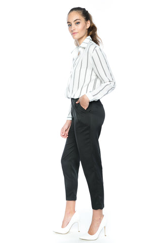 Lilian Tailored Pants in Black - Mint Ooak - Bottom - 1