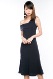 Claireen Toga Bardot Midi in Midnight Blue
