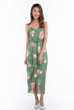 Wendy Tie Detail Abstract dress in Green