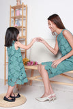 Mini Nadia Crochet Dress in Teal