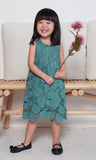 Mini Nadia Crochet Dress in Teal