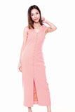 Juliana Button Down Maxi Dress in Rose