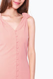 Juliana Button Down Maxi Dress in Rose