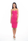 Katie Bustier Midi Dress in Pink - Mint Ooak - Dress - 4