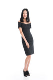 Layla Classic Off Shoulder Dress in Black