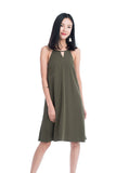 Evie Trapeze Dress in Olive