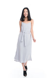 Cara Strappy Midi Slip in Grey