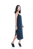 Cara Strappy Midi Slip in Navy