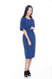 Laini Tie Cross Multiway Wiggle Dress in Blue