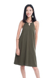 Evie Trapeze Dress in Olive