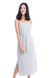 Cara Strappy Midi Slip in Grey
