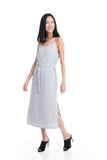 Cara Strappy Midi Slip in Grey