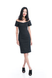 Layla Classic Off Shoulder Dress in Black